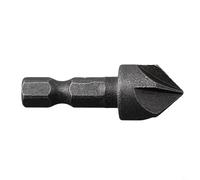 Broca avellanadora Gdfnmogo de 5 flautas de 90 grados con vástago hexagonal de 1/4 pulgadas para madera, metal suave, plástico, goma, abridor de agujeros de acero al carbono tratado térmicamente para