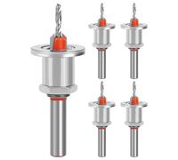 Broca Avellanadora | Herramientas De Carpintería Ajustables De Aleación De Aluminio - Juego de Brocas para Avellanar Madera - Para Muebles De Cocina Reparaciones Domésticas Construcción De Terrazas Ca