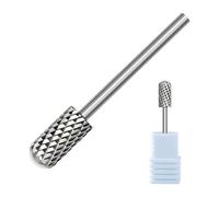 Broca cilíndrica de larga duración para uñas de carburos para pulido suave y cuidado suave de cutículas, cabezal de molienda de uñas para acrílicos