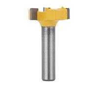 Broca CNC para superficie de spoilboard de 24 mm de diámetro máximo de corte de ranura de 1/4 de pulgada de profundidad, 3 puntas de enrutador de revestimiento de flauta para fresado de madera