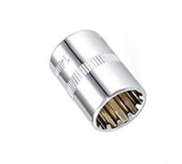 Broca corta de espejo de 12 puntos de vanadio o cabeza cuadrada de 624 mm, acero cromado 3/8, resistente a la erosión, para llave de carraca, extensión de enchufe en adaptador (14 mm)