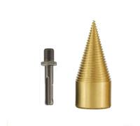 Broca cortadora de leña para cortar madera con diseño de ranura antideslizante para una división eficiente de troncos utilizando taladros eléctricos y taladros de martillo (mango redondo de 42 mm)