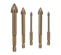 Broca de aleación YG6X para perforación rápida y eficaz en vidrio, azulejos y más, 312 mm (5 mm)