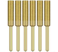 Broca de amoladora de cadena eléctrica de 5,5 mm chapada en titanio (F) | Acero chapado en titanio, 5,5 mm de diámetro, molienda resistente, resiste el desgaste, borde de corte preciso