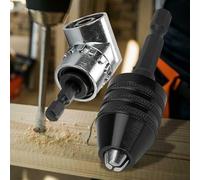 Broca de ángulo recto de 0,3 a 6,5 mm, portabrocas sin llave, adaptador de vástago hexagonal de 1/4 pulgadas para mini taladro eléctrico, amoladora eléctrica compatible con D convencional