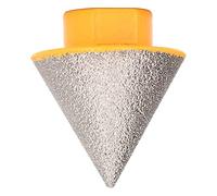 Broca de biselado de diamante, broca avellanadora para granito, broca de fresado de diamante con vástago de 5/8 pulg. - 11, tecnología de soldadura al vacío para un acabado suave (38mm)