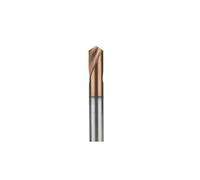 Broca de carburo D3-D20 de 60 grados for biselado CNC, guía de perforación, centrado de ubicación de acero de tungsteno, 1 pieza(Coated 60 Degree,D20x100L)
