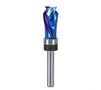 Broca de carburo de 1/4 de pulgada con vástago en espiral hacia arriba y hacia abajo, corte al ras para carpintería, MDF contrachapado aglomerado (rodamiento único)