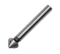 Broca de chaflán de 3 flautas, cortador de 90 grados para aluminio y acero HSS material para un uso duradero y eliminación eficiente de virutas (12,4 mm)