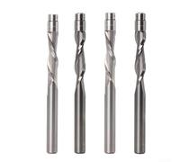 Broca de compresión en espiral de carburo sólido con tuerca de bloqueo roscada para laminados de madera y plástico y metales no ferrosos, vástago de 6 35 mm o 6 mm (vástago de 6 mm)