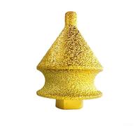 Broca de cono de carburo de silicio de esmeril 38 mm para piedra (50 mm) | Mezcla de esmeril y carburo de silicio, color dorado, construcción, diámetro de 38 mm, molienda de piedra