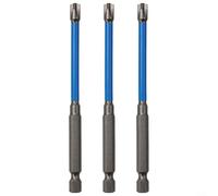 Broca de destornillador de cruz especial para electricistas, FPH2, 65 mm/110 mm/150 mm, acero de aleación magnética, acabado negro fosfatado, acoplamiento de tornillo apretado, juego de 1/2/3 piezas