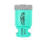 Broca de Diamante 35mm x M14 - Sierra de Corona para Porcelánico Cerámica Mármol Granito Piedra Cuarzo Soldada al Vacío Taladro de Diamante,Amoladora Angular LEKOMESH