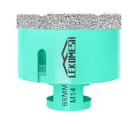 Broca de Diamante 68mm x M14 - Sierra de Corona para Porcelánico Cerámica Mármol Granito Piedra Cuarzo Soldada al Vacío Taladro de Diamante,Amoladora Angular LEKOMESH