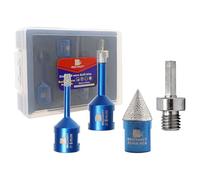 Broca de diamante con M14 6/8- BRSCHNITT Fresa de Diamante 20mm corona diamante para taladrar en seco y en húmedo en porcelana dura, cerámica, baldosas, granito, mármol, azulejo un adaptador……