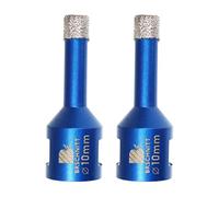 Broca de diamante de 10 mm, BRSCHNITT 2 piezas M14 Sierra perforadora de diamante soldada al vacío para baldosas, gres porcelánico, cerámica, mármol, granito, perforación