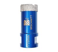Broca de diamante de 25 mm, BRSCHNITT 1 pieza M14 Sierra perforadora de diamante soldada al vacío para baldosas, gres porcelánico, cerámica, mármol, granito, perforación, adecuada