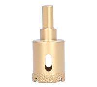 Broca de diamante Sierra de corona con núcleo soldado Cortador hueco para azulejos de vidrio Granito Mármol Porcelana Acero al carbono Revestimiento de diamante Profundidad de (28mm)