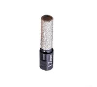 Broca de diamante soldada al vacío para amoladora angular M10, tamaño de montaje 6, 8, 10, 12 mm para piedra de perforación seca y superficies de construcción (12 mm)