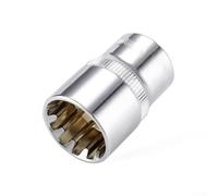 Broca de enchufe de 1/2 pulgada, acero al cromo vanadio de 12 puntos para un mejor control de par y agarre (19 mm)