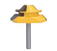 Broca de enrutador de 45 grados, cortador de carburo de vástago de 1/4 de pulgada, molinería de acero de aleación para carpintería profesional, fabricación de gabinetes, proyectos (2 pulgadas)