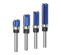Broca de enrutador de 6 mm con rodamiento superior de vástago para carpintería, madera dura, recortadora de plantilla con punta de carburo de 6 mm, con diámetro de corte de 1/2 pulgada (1#)