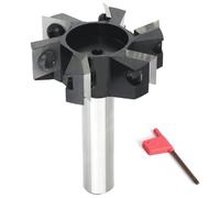 Broca de enrutador de aplanamiento de losa CNC, vástago de 1/2, diámetro de corte de 2 pulgadas. Brocas de enrutador de superficie resistentes, cortador de fresado de 6 alas, broca de cepillado de