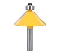 Broca de enrutador de borde biselado y bisel de 45 grados con vástago de 8 mm, fresa de extremo con punta de carburo para centros de mecanizado CNC, fresa de 2 flautas con longitud de corte de 46,7 mm