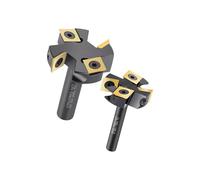Broca de enrutador de superficie de inserción de metal de cuatro ranuras para tablero de densidad, accesorios de procesamiento de eliminación de virutas de madera, fresa