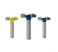 Broca de enrutador de superficie de vástago de 1/4 pulgadas para reacondicionamiento de alerones CNC y mantenimiento de planitud (azul)