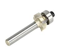 Broca de enrutador redonda de 4 canales, broca de enrutador para cantos con vástago de 1/4 pulgada, fresa formadora de bordes de aleación de acero de tungsteno para MDF, madera