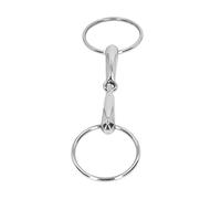 Broca de Filete de Caballo de Acero Inoxidable, Rodillo de Boca de Masticación Articulado de 135 Mm con Cadena para un Mejor Control y Diseño Resistente a la Oxidación para Entrenamiento,