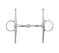 Broca de filete de caballo de mejilla completa, anillo de acero inoxidable, broca articulada de granja para boca de caballo de 125mm