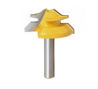 Broca de inglete bloqueo 45 grados, vástago 8 pulgadas, herramienta fresado for carpintería, taladrado y for madera, aleación carburo(8x38)