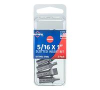 Broca de inserción ranurada de 5/16 x 1 pulgada, paquete de 5