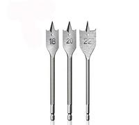 Broca de madera plana de alta velocidad de la pala de acero con la galjanoplastia de titanio (1, φ18mm x 151mm)