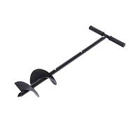 Broca de mano ajustable, diámetro de 15 cm, con mango antideslizante extraíble para colocar estacas de vallas, plantaciones, jardinería, broca de estaca, broca de tierra, broca en espiral