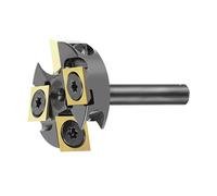 Broca de nivelación de losa de 4 flautas de 1-1/4 pulgadas de diámetro de corte, cortador de cepillado para aplicaciones de aplanamiento de superficie, estilo industrial en T, broca de enrutador de