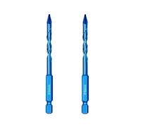 Broca de pala azul for azulejos, 2 unidades, 5 y 10, broca excéntrica alta dureza con punta torcida(2Pcs 6mm)