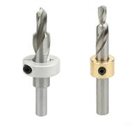 Broca de perfil de aluminio para guía de taladro de metal HSS con tope de profundidad ajustable para herramienta posicionadora M6 M8, broca de metal suave de doble tamaño para perfil de extrusión (2