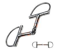 Broca de snaffle de entrenamiento de caballos - de junta de 13 mm, diseño de rodillo de cobre de acero inoxidable, boquilla de borde liso con control estable | Bit Equestrian D-Ring para orientac