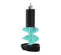 Broca de taladro de hielo de 6 pulgadas con tubo flotante y adaptador de taladro para pesca en hielo, material de nailon, borde de corte de acero, longitud de 490 mm (azul)