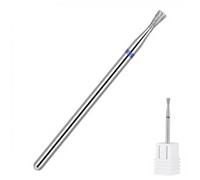 Broca de uñas de cono invertido para limpiar cutículas de 3/32 pulgadas, brocas de lima de uñas de diamante ruso profesional de carburo de seguridad para cutículas, uñas muertas, preparación de uñas