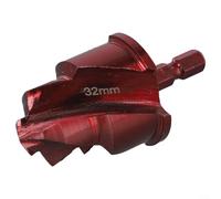 Broca de vástago hexagonal para expansión de tubería de agua, herramienta de fontanero de ranura en espiral de tres cuchillas HSS de 6,35 mm con perforación central, compatible con taladros eléctricos