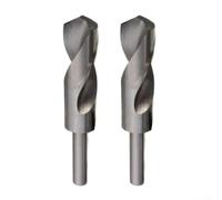 Broca de vástago reducido Hss para metal, madera, plástico, aluminio, vástago redondo de acero alto, herramienta de mecanizado de perforación de tierra, plata, 14 mm (16 mm)