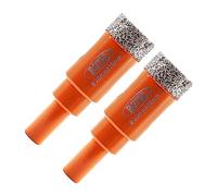 Broca Diamantada en Seco - BGTEC 2pcs 4/5" 20mm Sierra de Taladro para Granito, Mármol, Mampostería, Hormigón, Azulejo/Cerámica, Vidrio, Plástico Duro, Kit de Brocas Diamantadas con Soldadura en Vacío