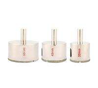 Broca Diamante, Akozon 3 Pcs Juego de Taladro Diamante Broca de diamante de 35 mm, 45 mm, 55 mm, para porcelana, mármol, vidrio, granito
