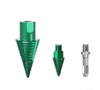 Broca divisora de leña para madera húmeda y seca, para SDS Plus y vástago cuadrado, compatible con broca de división de troncos, diseño de cono de tornillo de acero al carbono con cambio rápido