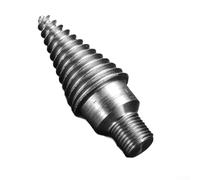 Broca divisora de madera resistente con cuadrado redondo para vástago SDS para división de leña, herramienta eléctrica de acero de alto carbono, 165 mm, gris (cabezal de taladro)