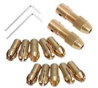 Broca eléctrica pequeña Collet Broca Micro Twist Drill Chuck Set Eje del motor con llave Allen 2.35mm Tapa de cobre (2.35mm X 2set)